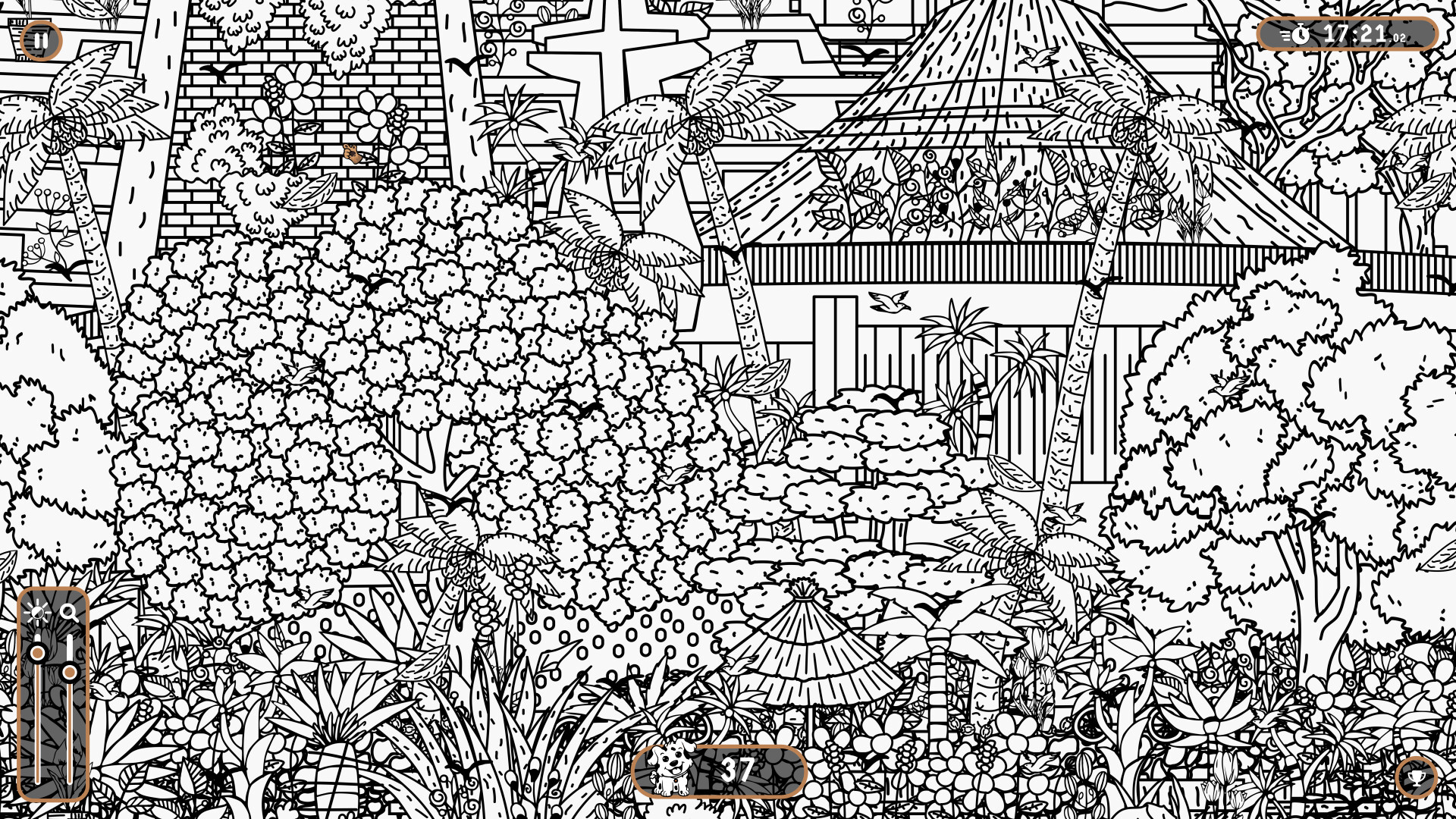 遊戲夜間或室內場景,黑白線條對比更加明顯。