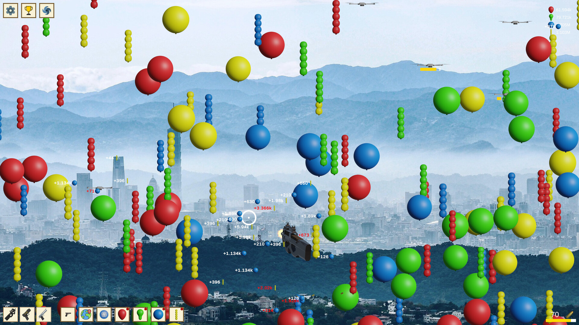 豐富的氣球種類與色彩