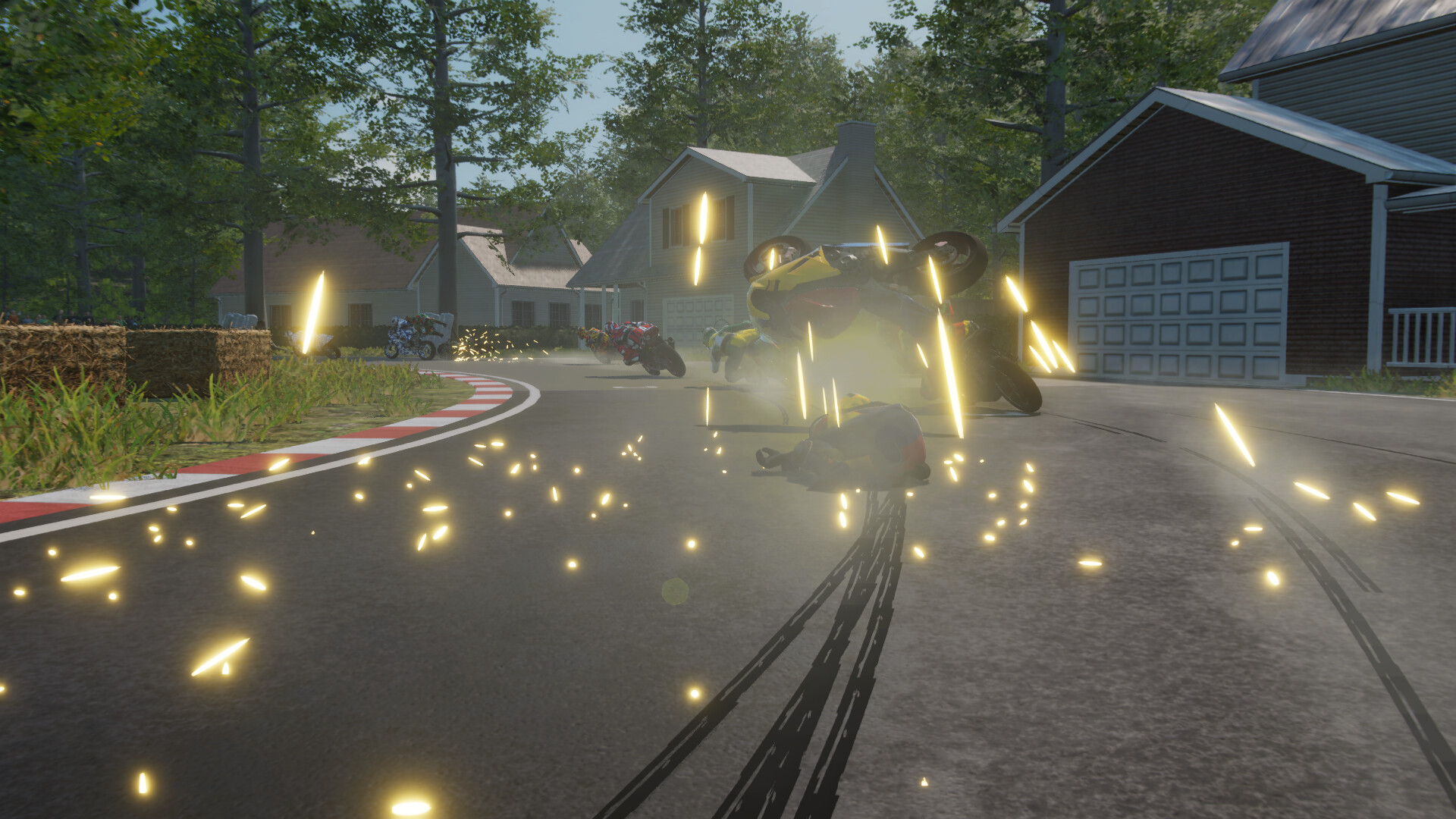 激烈的過彎競爭，展示物理引擎的運作