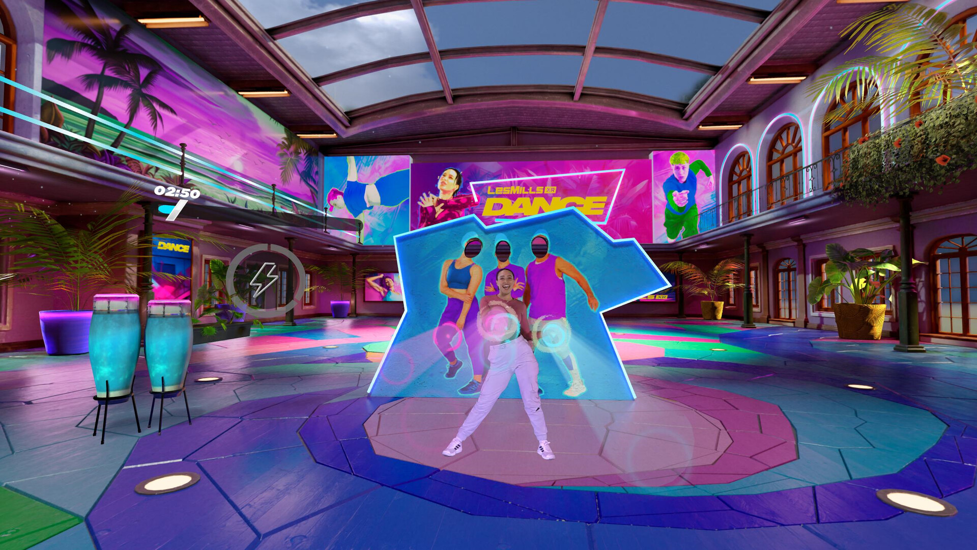 圖/LES MILLS XR DANCE 遊戲截圖 - 遊戲化互動元素