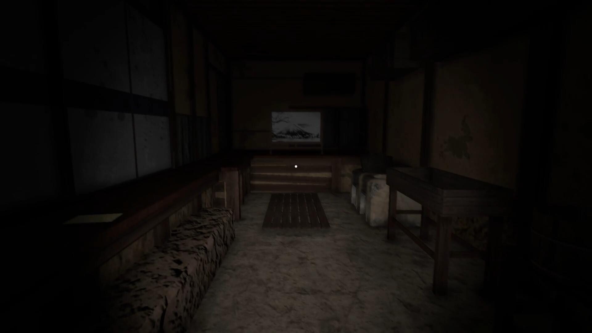 遊戲場景中的古老日式房間