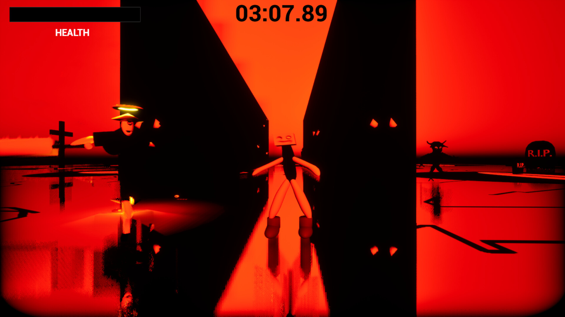 遊戲場景充滿了超現實的設計感。