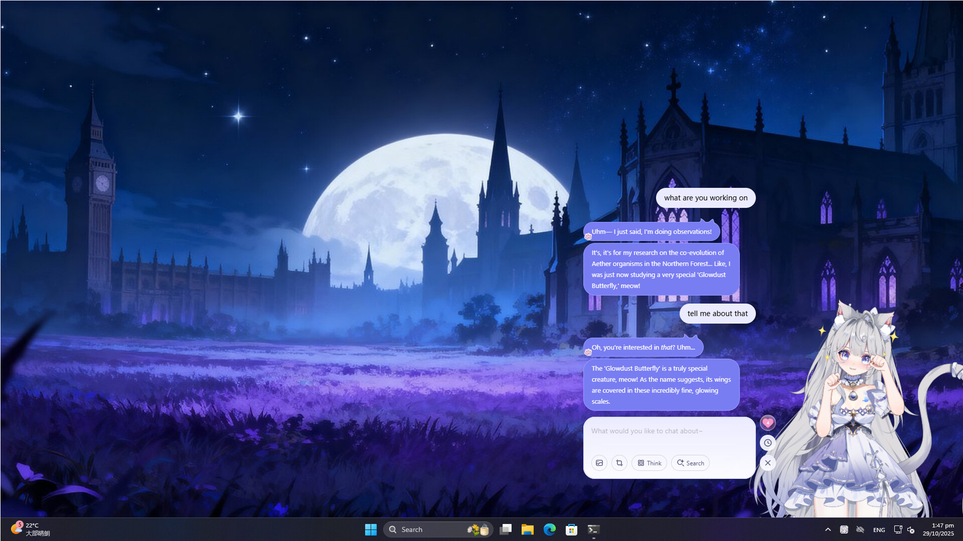Molili AI 夥伴與使用者進行深度對話的介面。