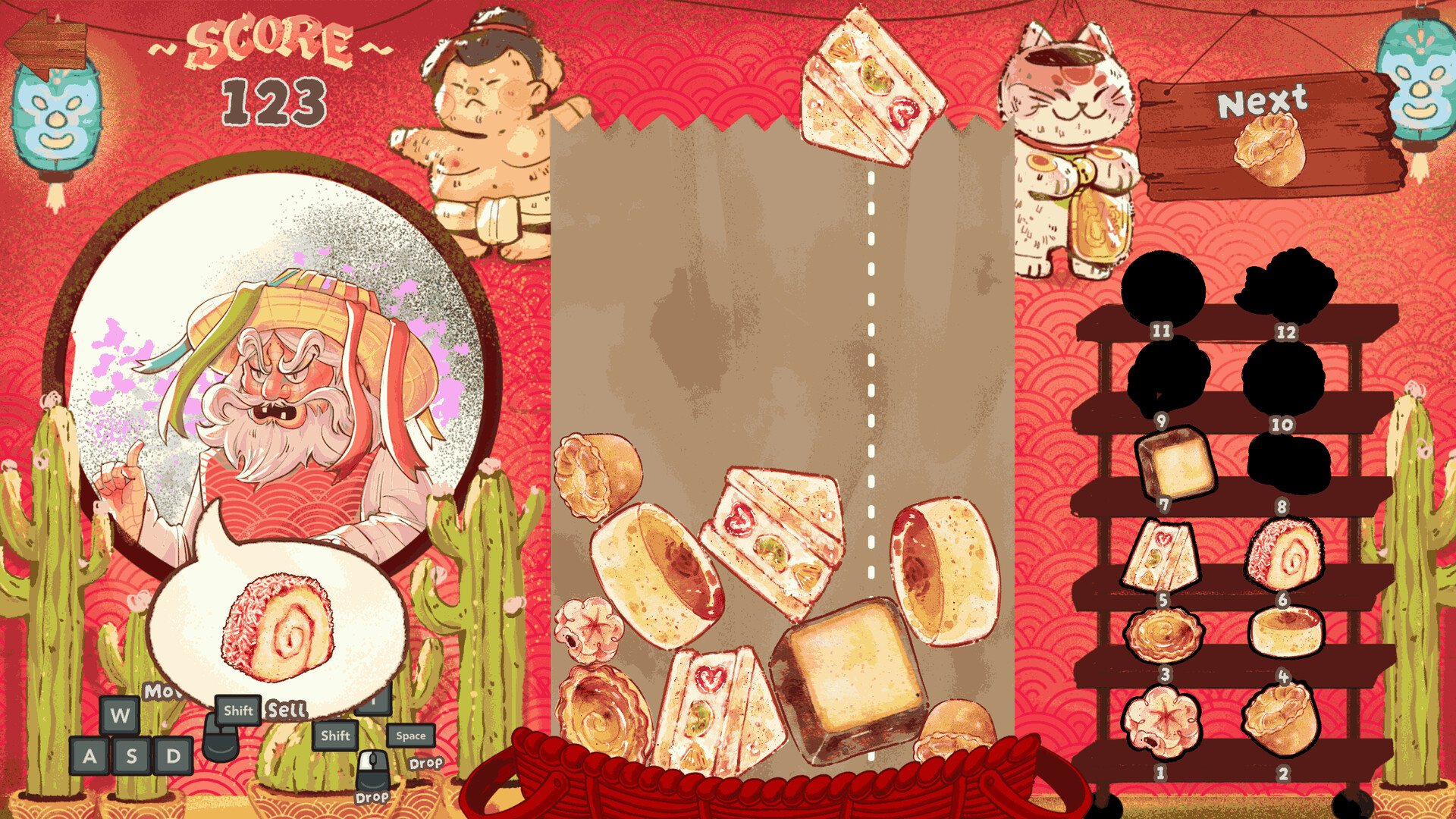 不同主題的麵包店場景，展現了遊戲豐富的視覺變化