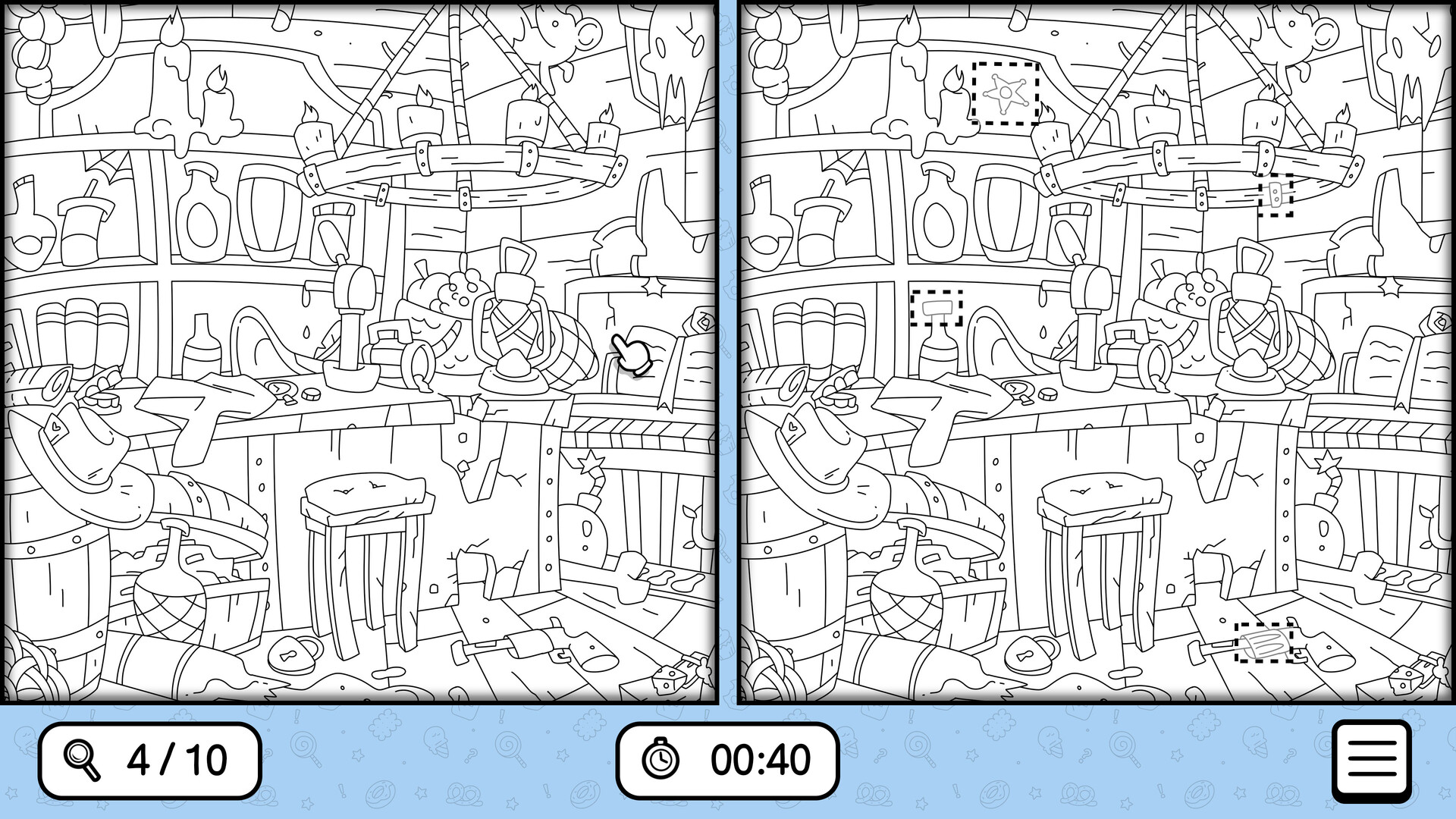 遊戲場景展示，複雜的雪景與豐富的細節考驗玩家的觀察力