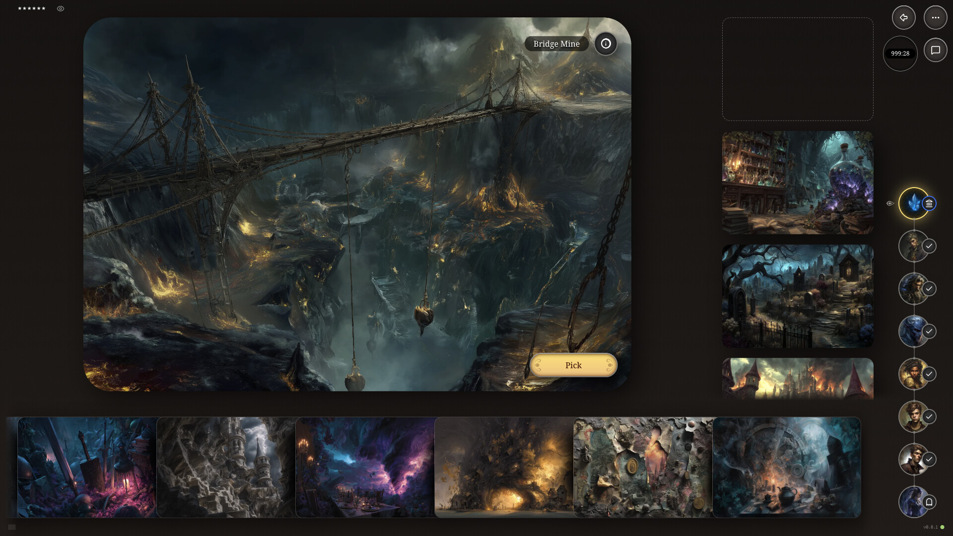 遊戲中的卡牌與場景