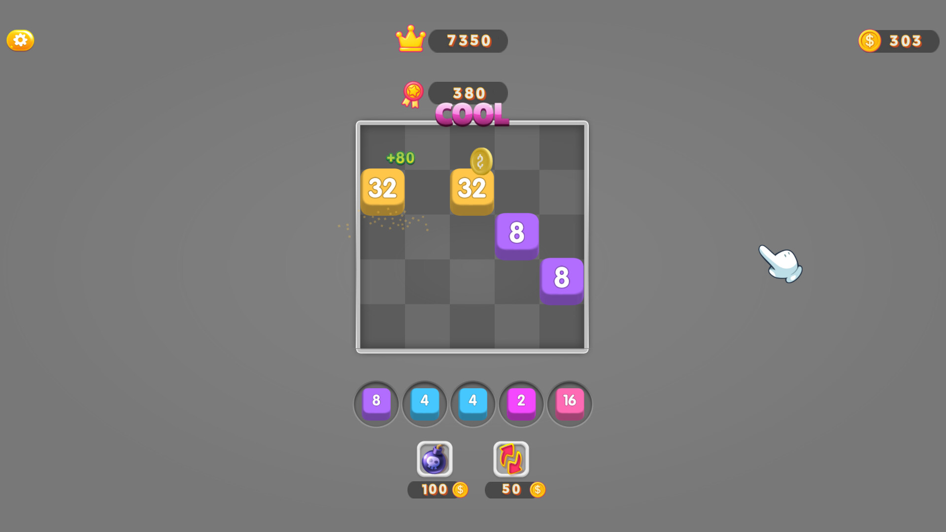 使用特殊道具進行策略性消除，解救擁擠的版面