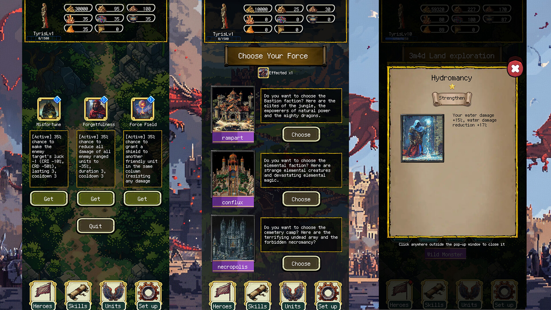 遊戲中的城市建設與單位管理介面