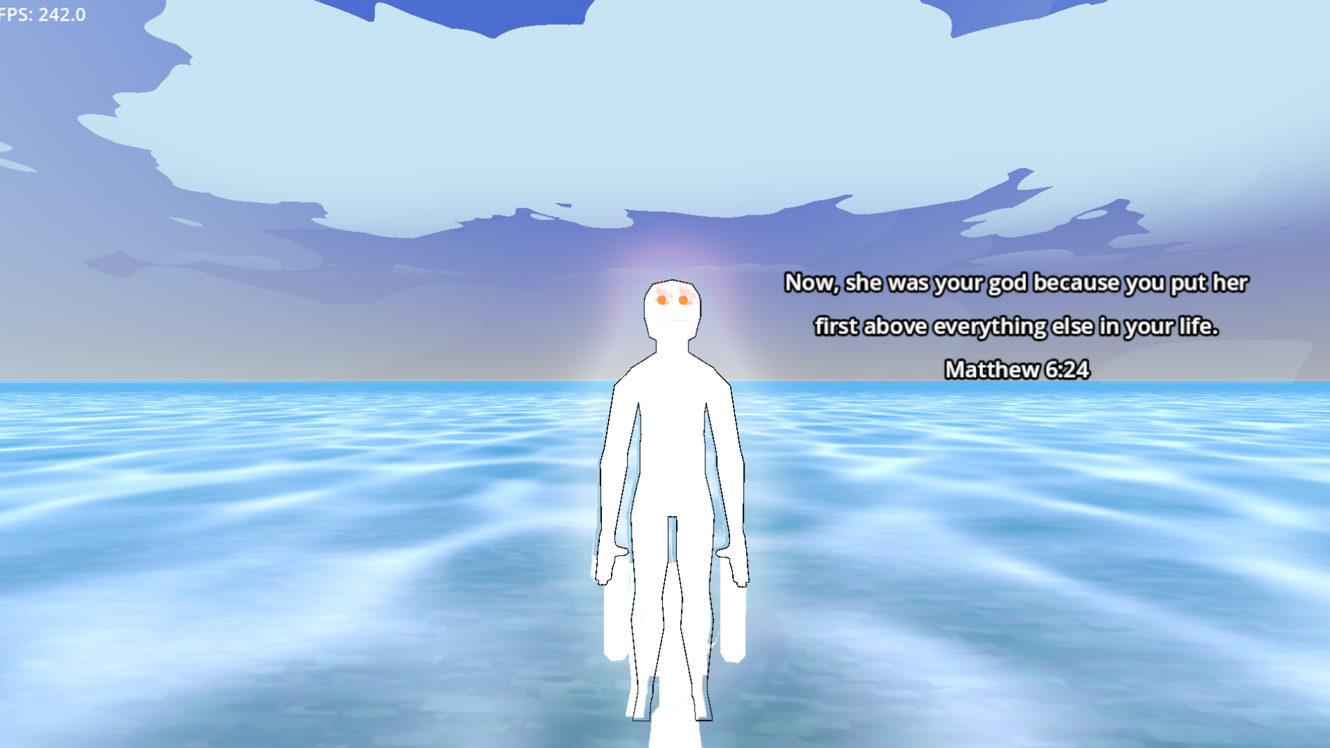 第一人稱視角下的遊戲畫面,展示了與環境互動的細節。