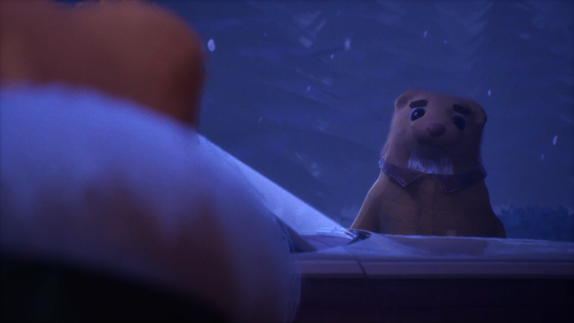 主角雪貂 Bean 的特寫鏡頭,展現了遊戲細緻可愛的角色建模