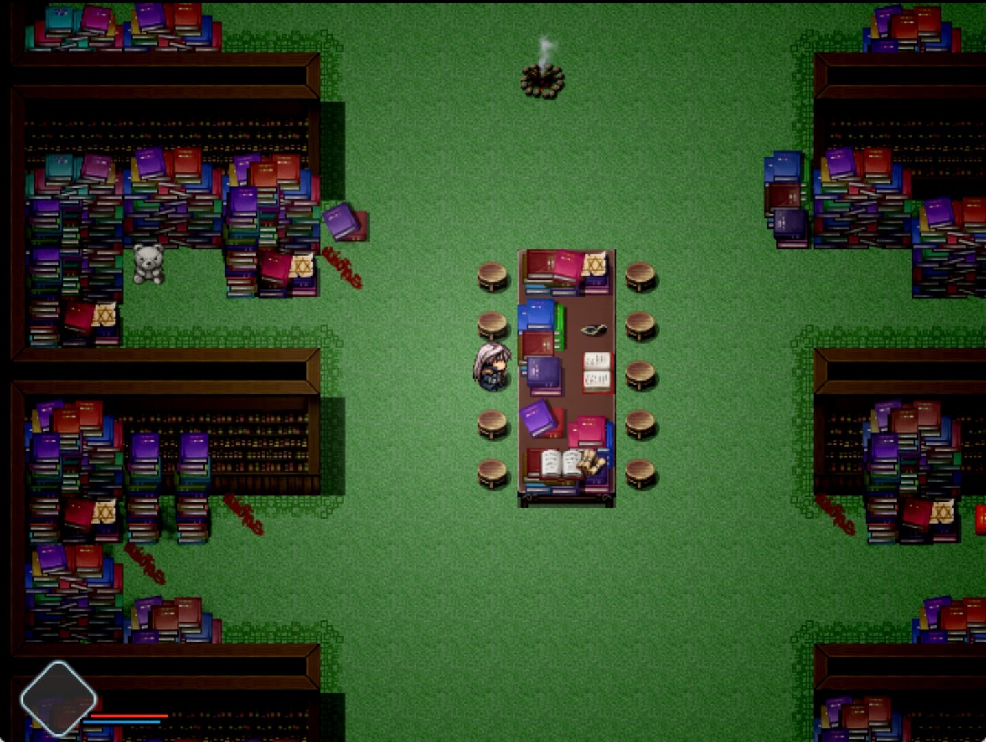 遊戲中陰暗的場景，暗示著瘋狂與混亂