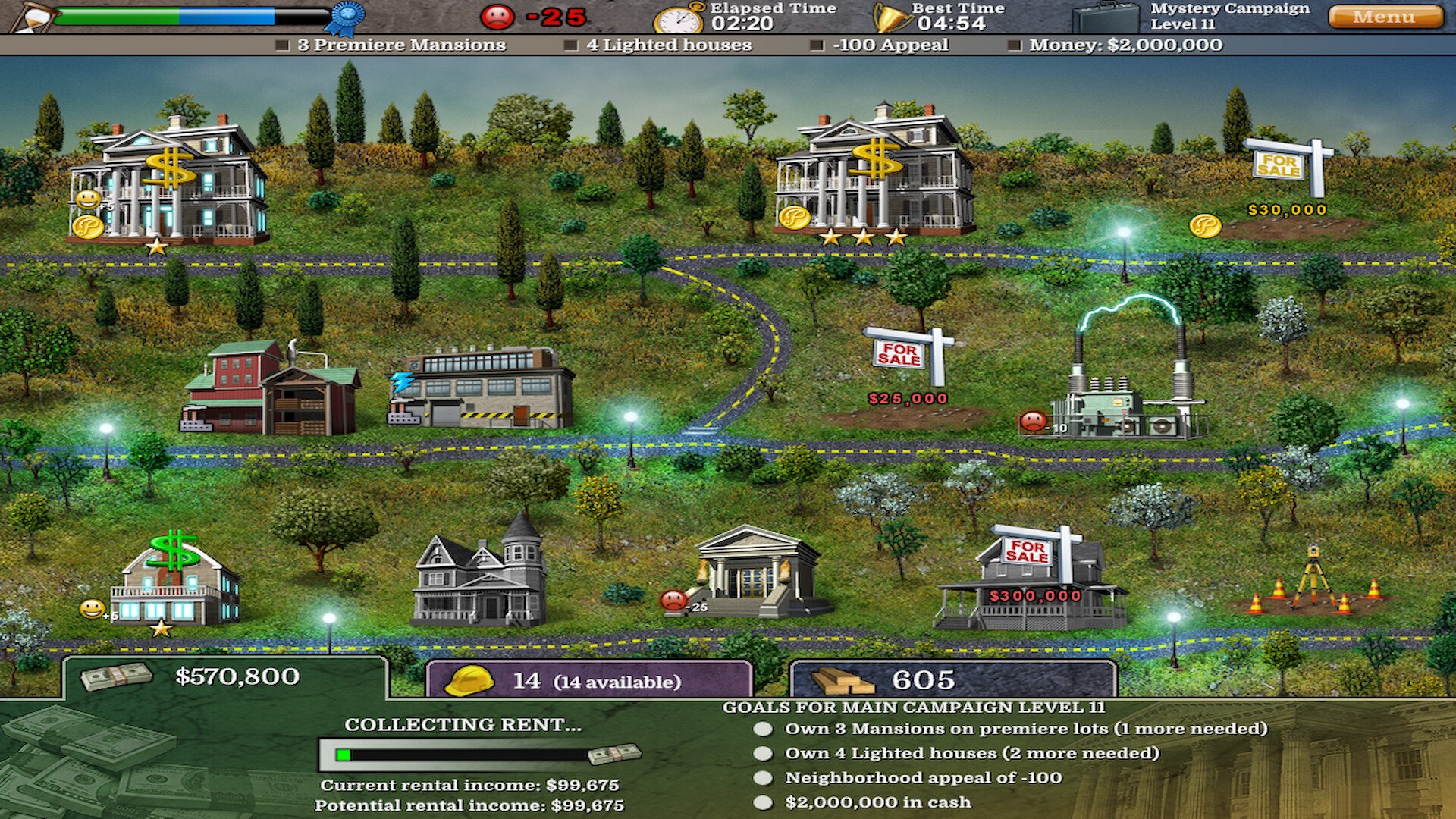 高級住宅區的建設畫面