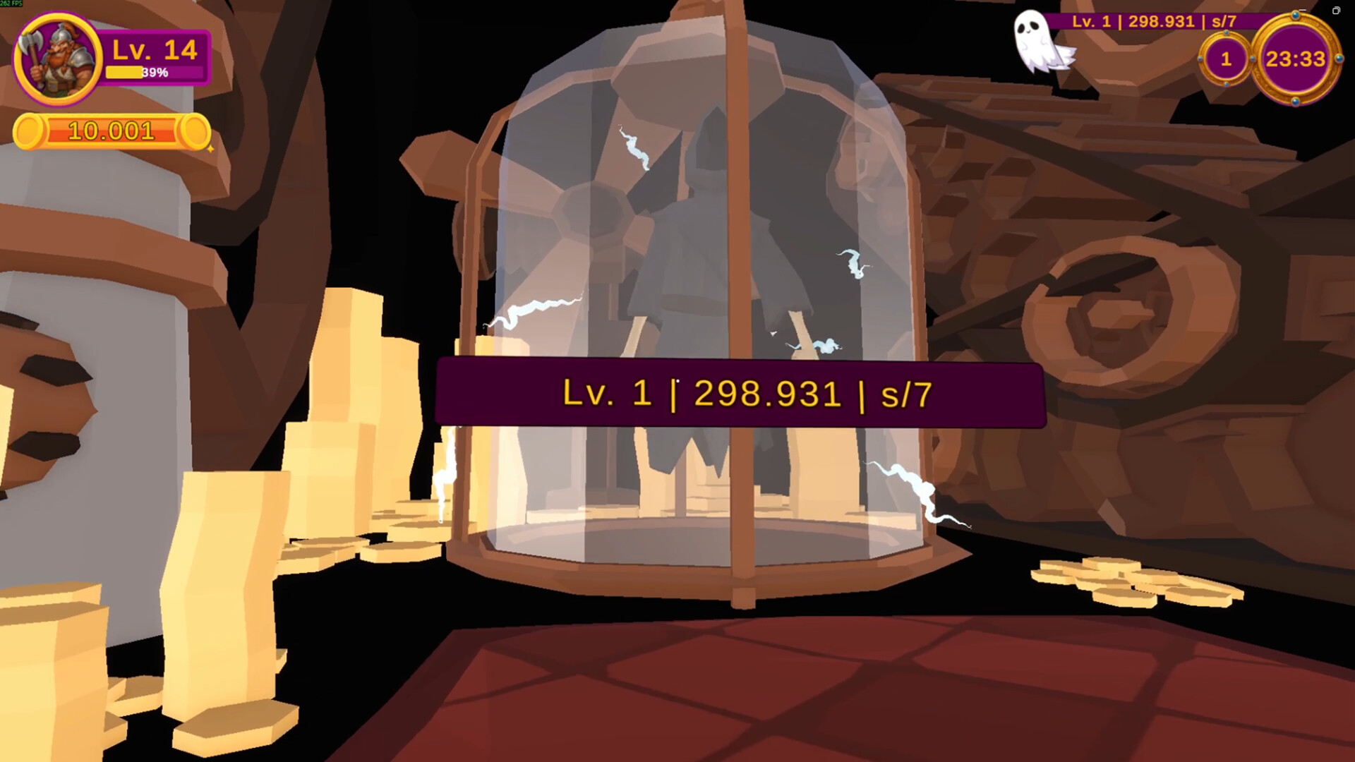 一個精心設計的地城角落，展示了遊戲的氛圍和細節