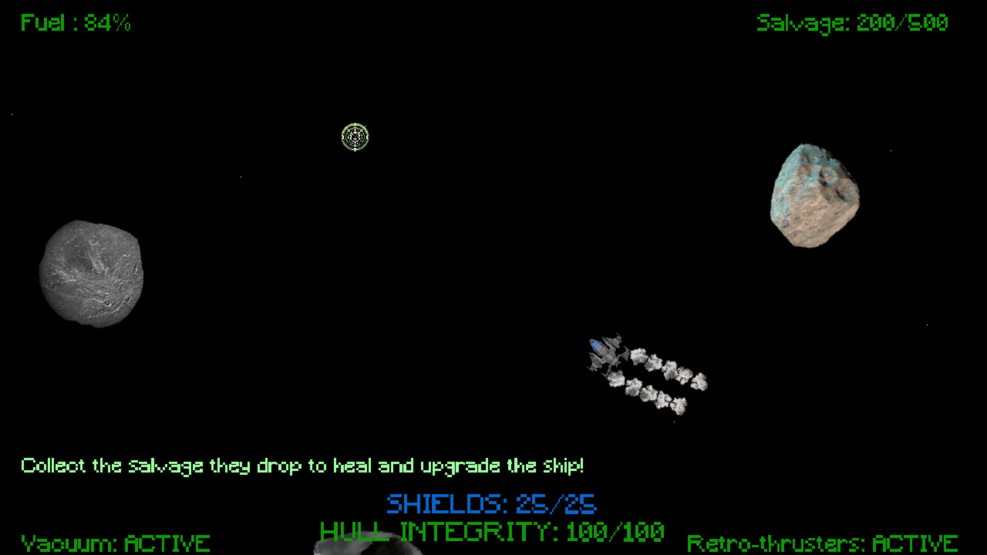 飛船正在發射密集的彈幕攻擊敵人