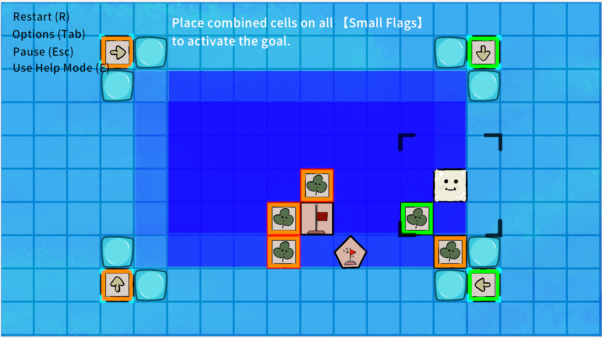 複雜的關卡設計，包含多種顏色的機關門與傳送帶機制