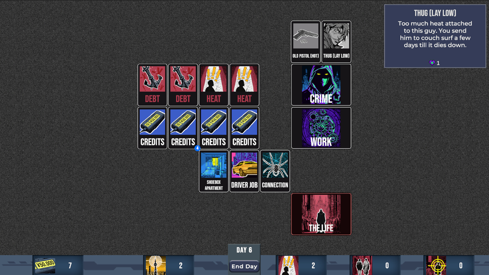 一個角色的肖像卡牌，畫風充滿了 90 年代動漫的風格