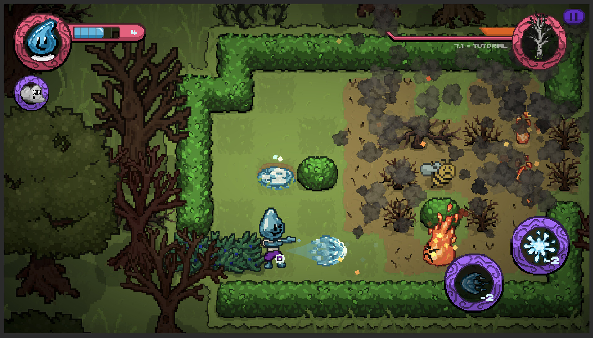 遊戲實機畫面：對抗燃燒的野火