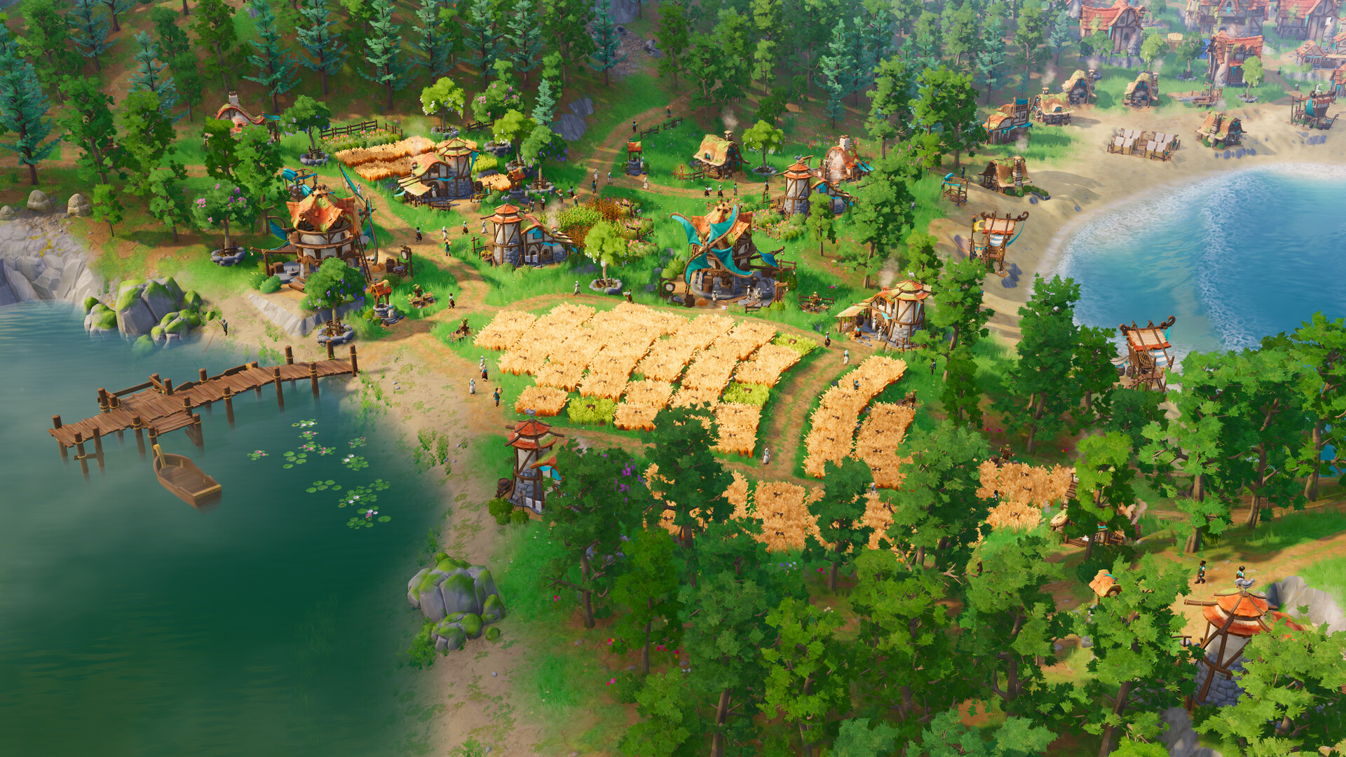 繁忙的城鎮生產線與物流展示