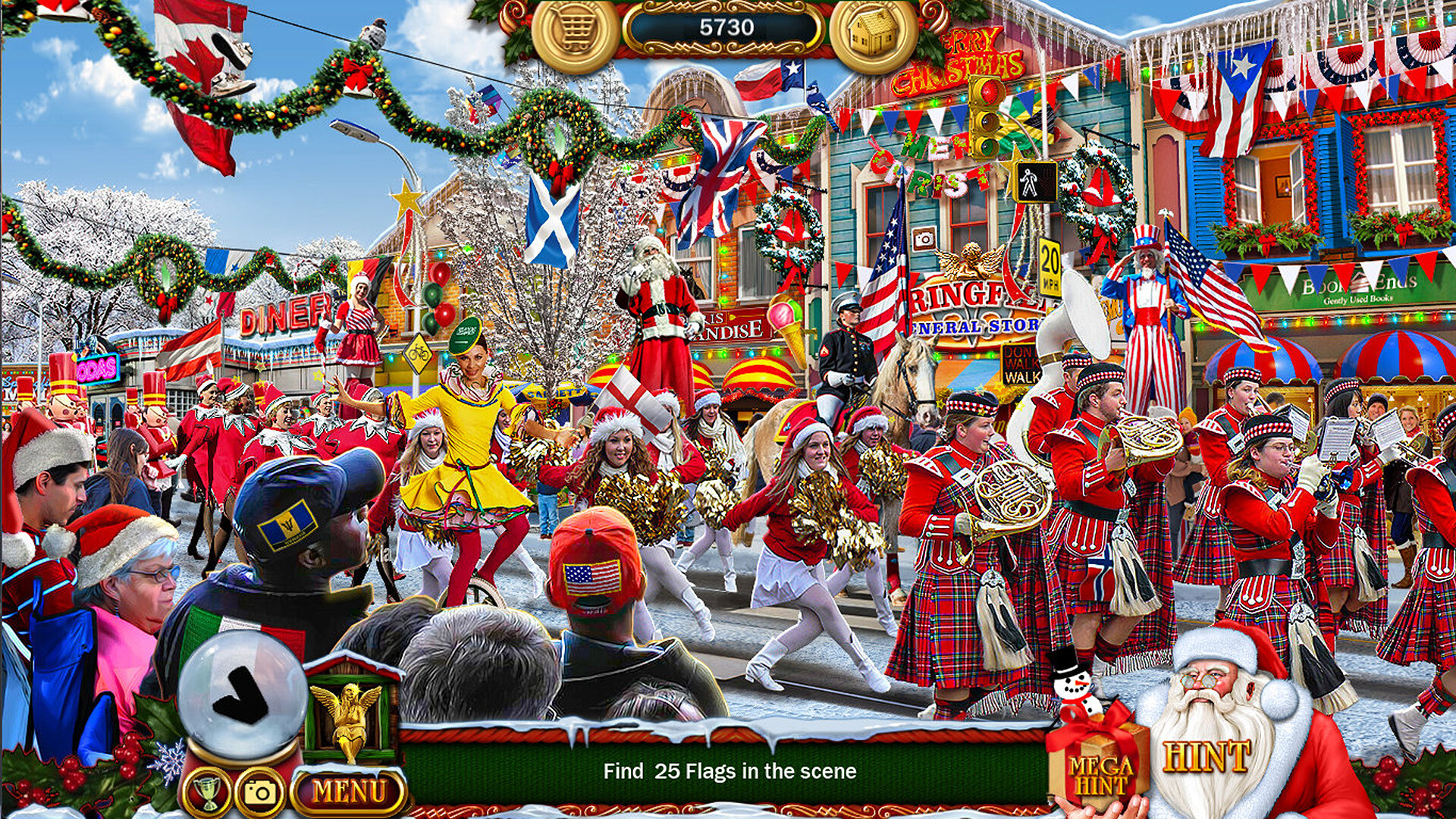 遊戲截圖:聖誕老公公的清單與工作臺,細節刻畫入微。