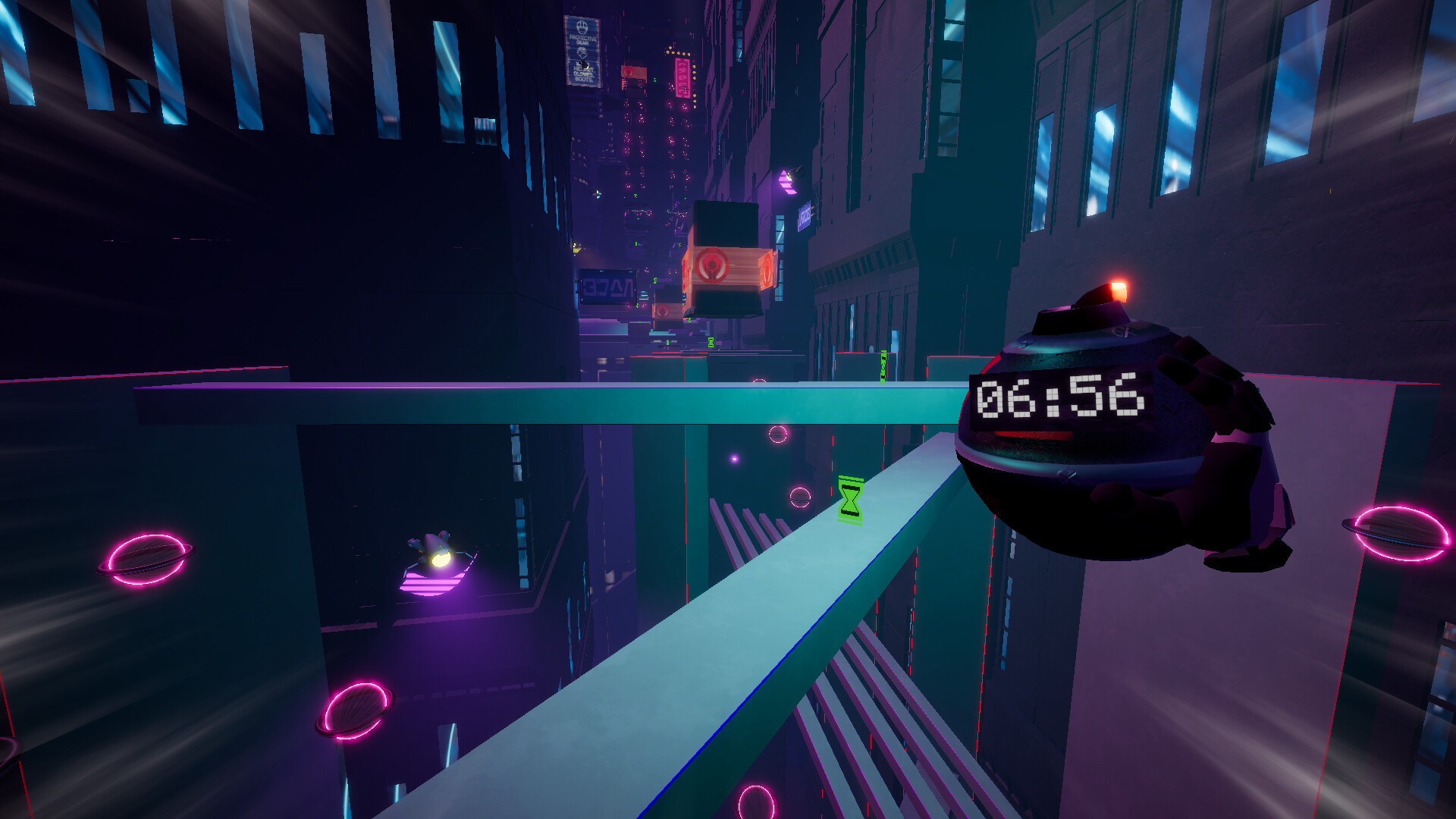 玩家們在一個複雜的關卡中合作，一人持有炸彈，其他人準備接應。