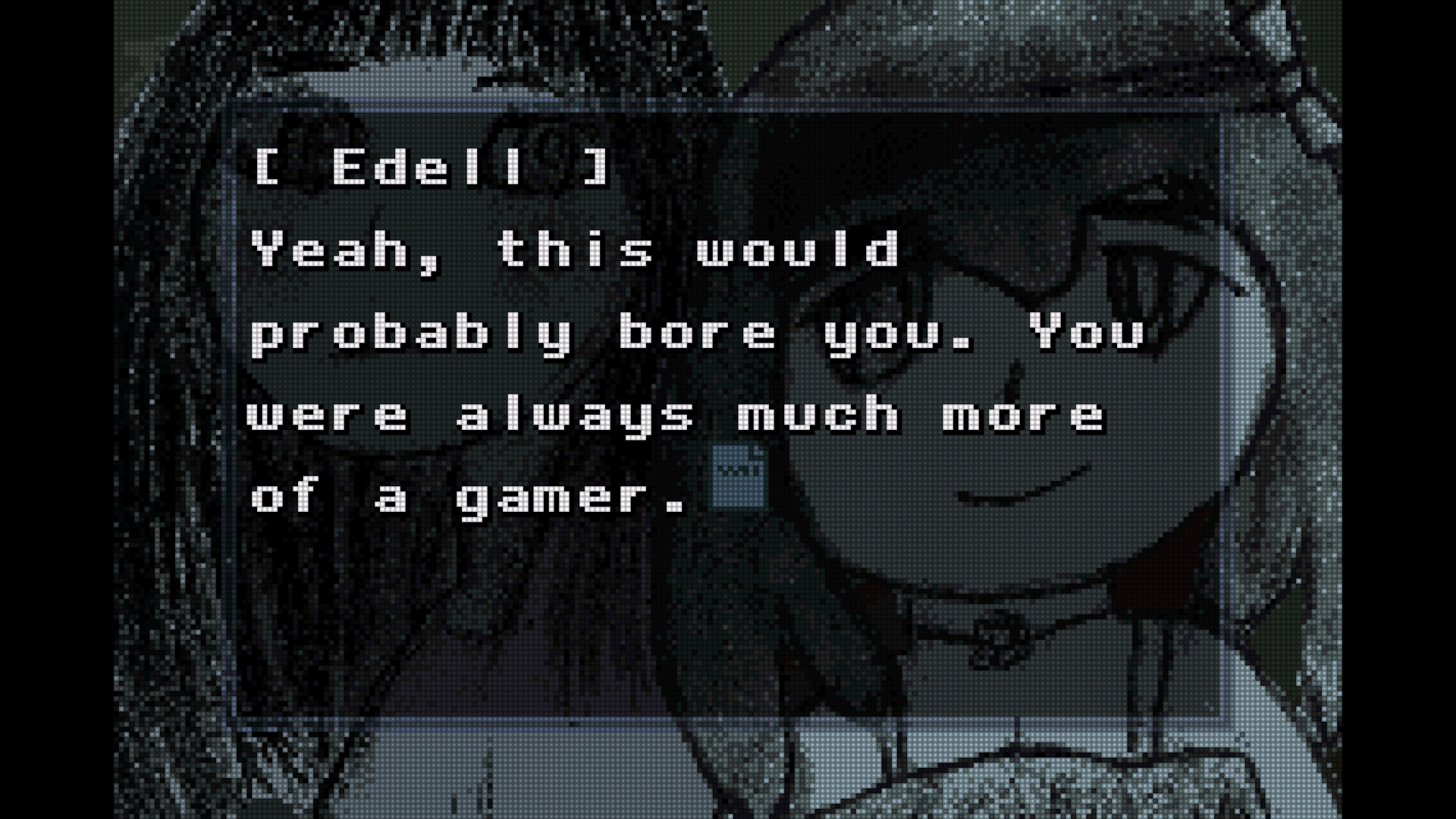 遊戲結束前的畫面，充滿了留白與想像空間