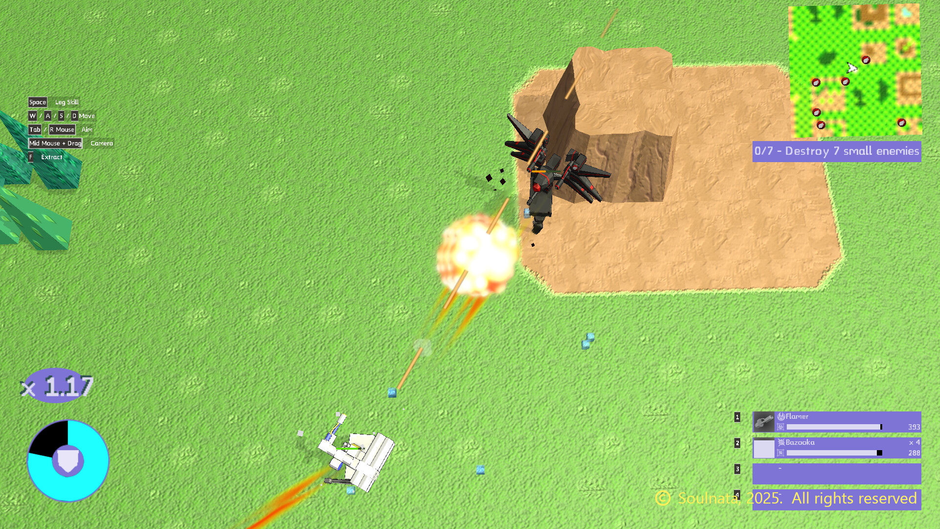 激烈的戰鬥場面,玩家需在保護礦物的同時擊退敵人