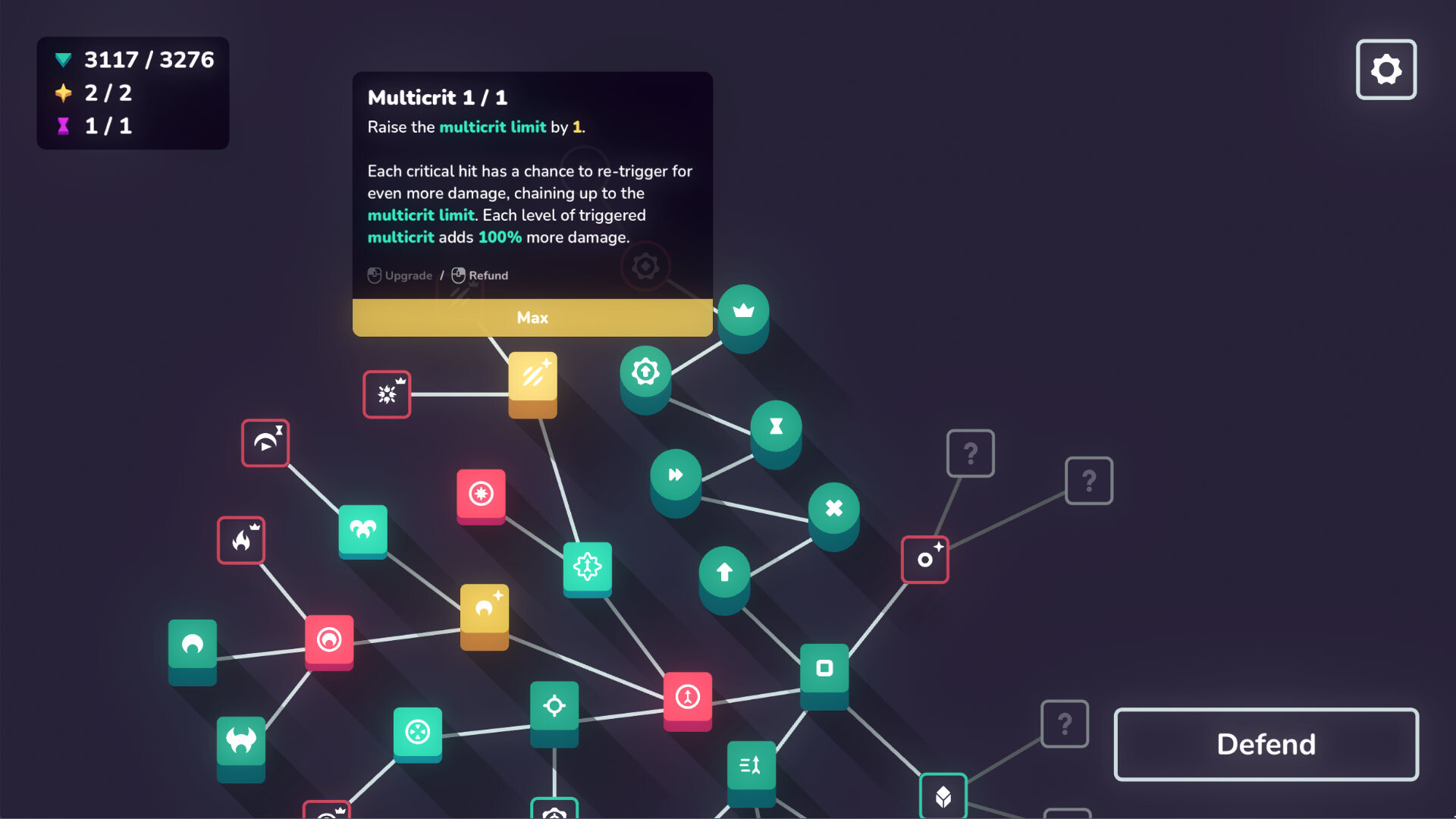 遊戲介面截圖，顯示防禦塔升級選項