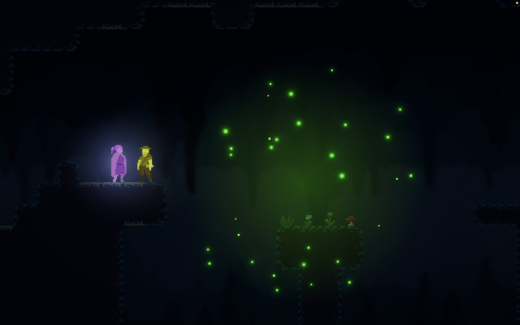 遊戲場景截圖：唯美的像素風格與光影表現