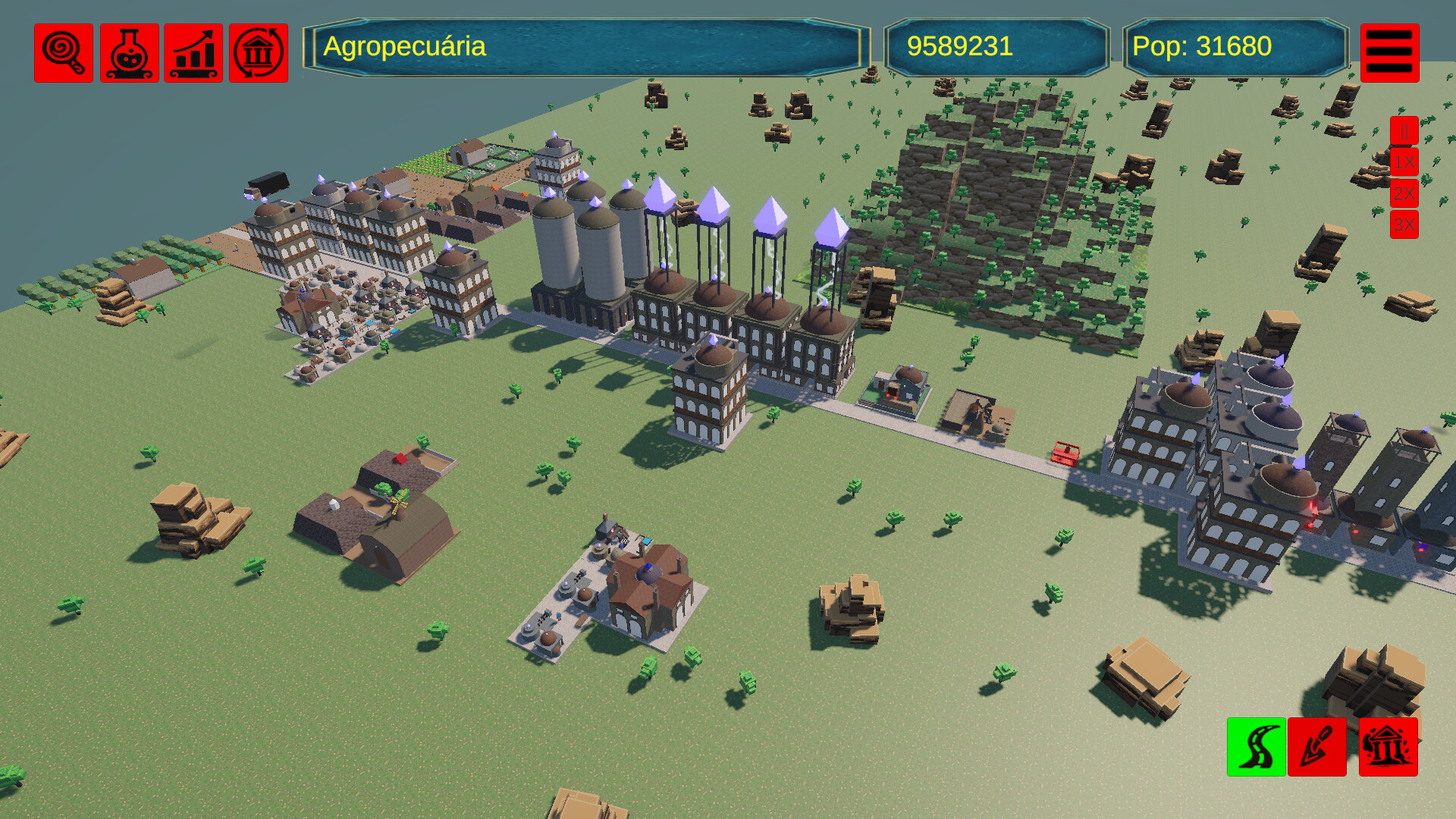 NOVA ATLANTIS 遊戲畫面展示繁榮的城市