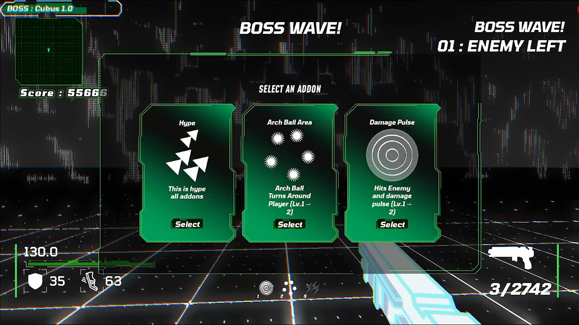 Wave Function 1.0 激烈的 BOSS 戰鬥