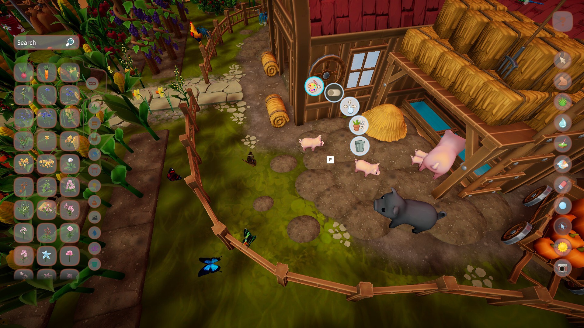 夜晚模式下的場景,燈光效果營造出靜謐的氛圍