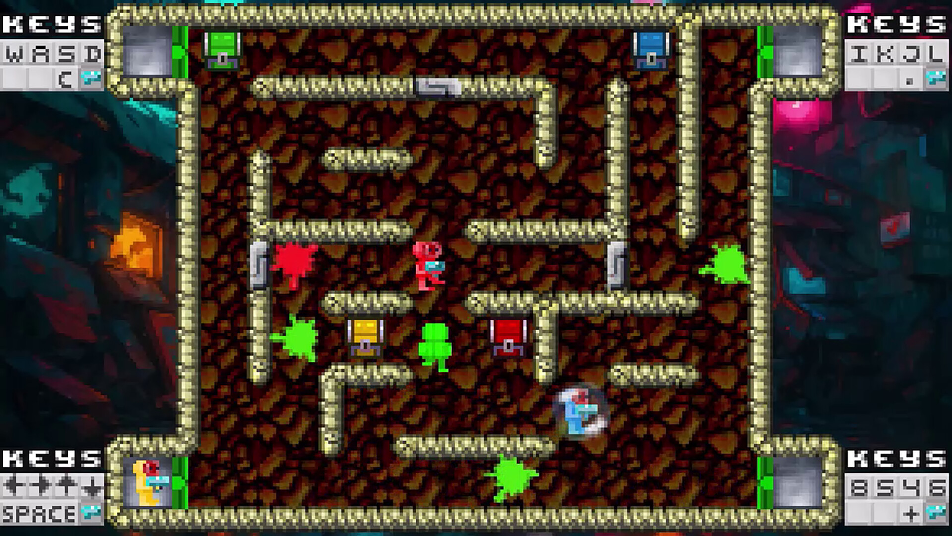 充滿科技感的戰鬥場景，展現了遊戲中後期的關卡樣貌。