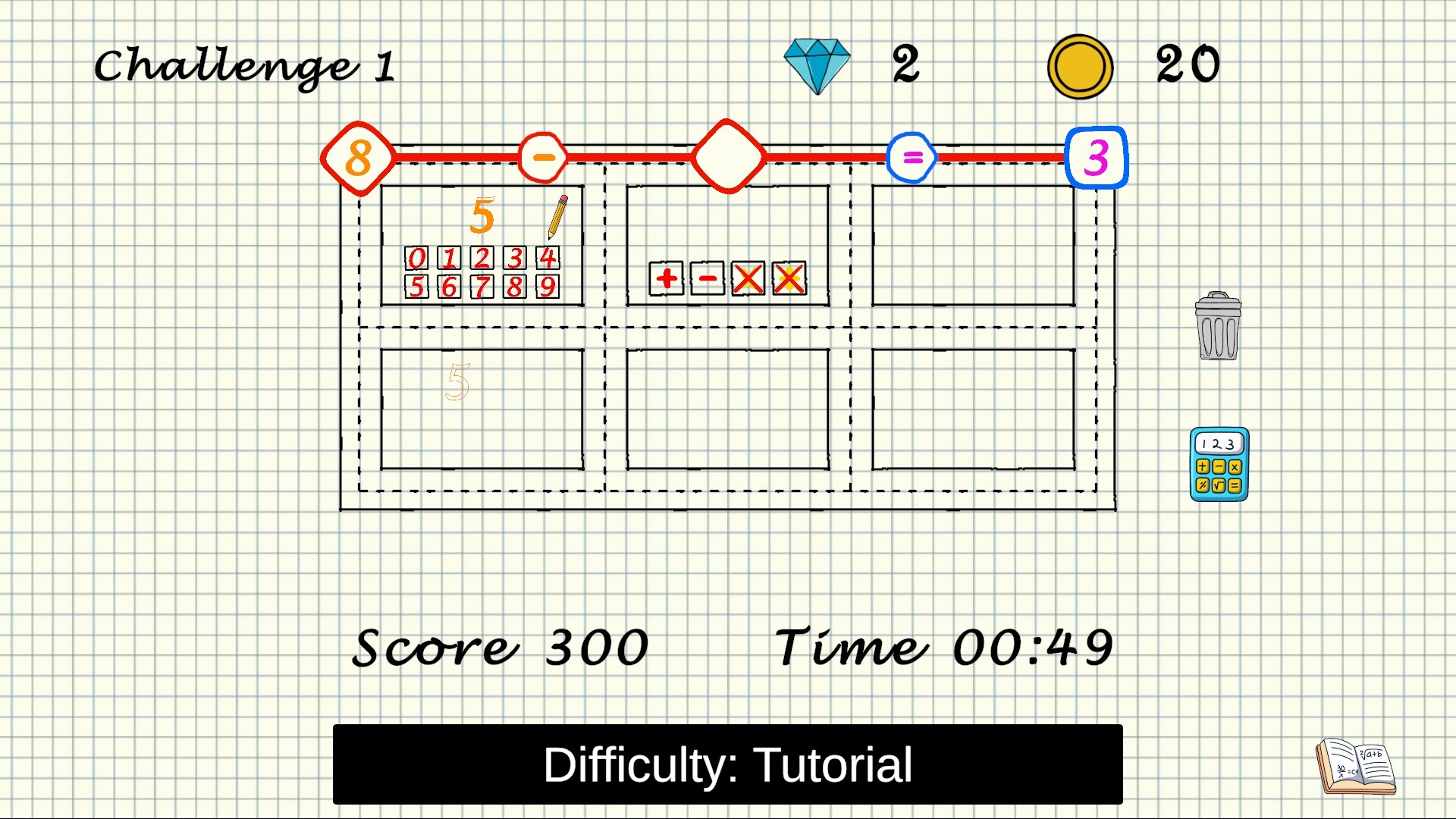 複雜的運算符號選擇介面
