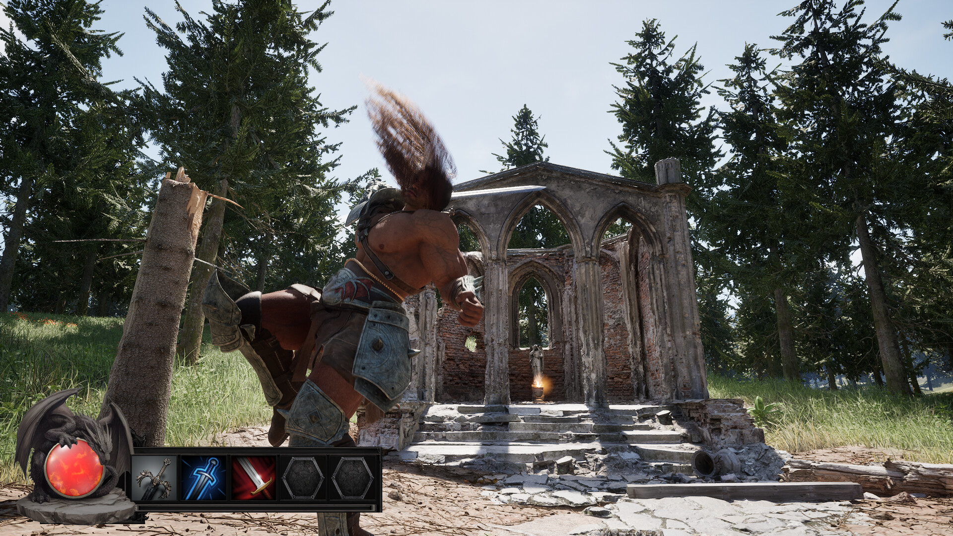 遊戲場景中的遺跡,充滿了古老文明的氣息。