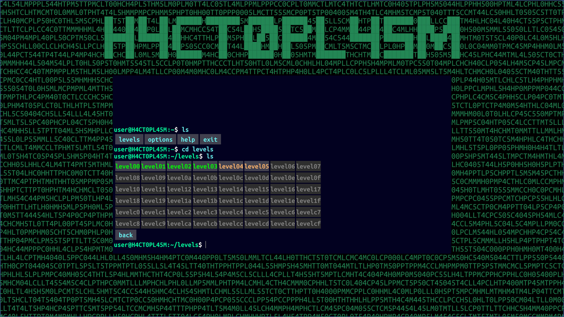遊戲中的終端機介面