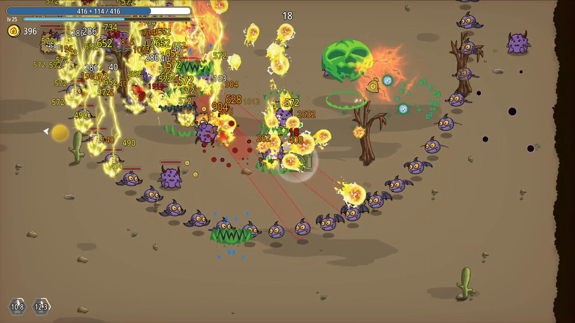 激烈的戰鬥畫面與彈幕效果