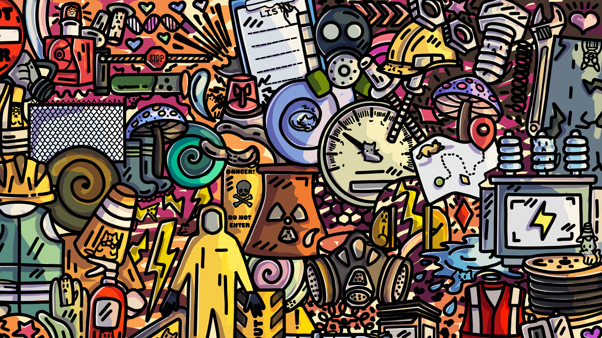 100 Radioactive Cats 遊戲截圖 - 獨特美術風格