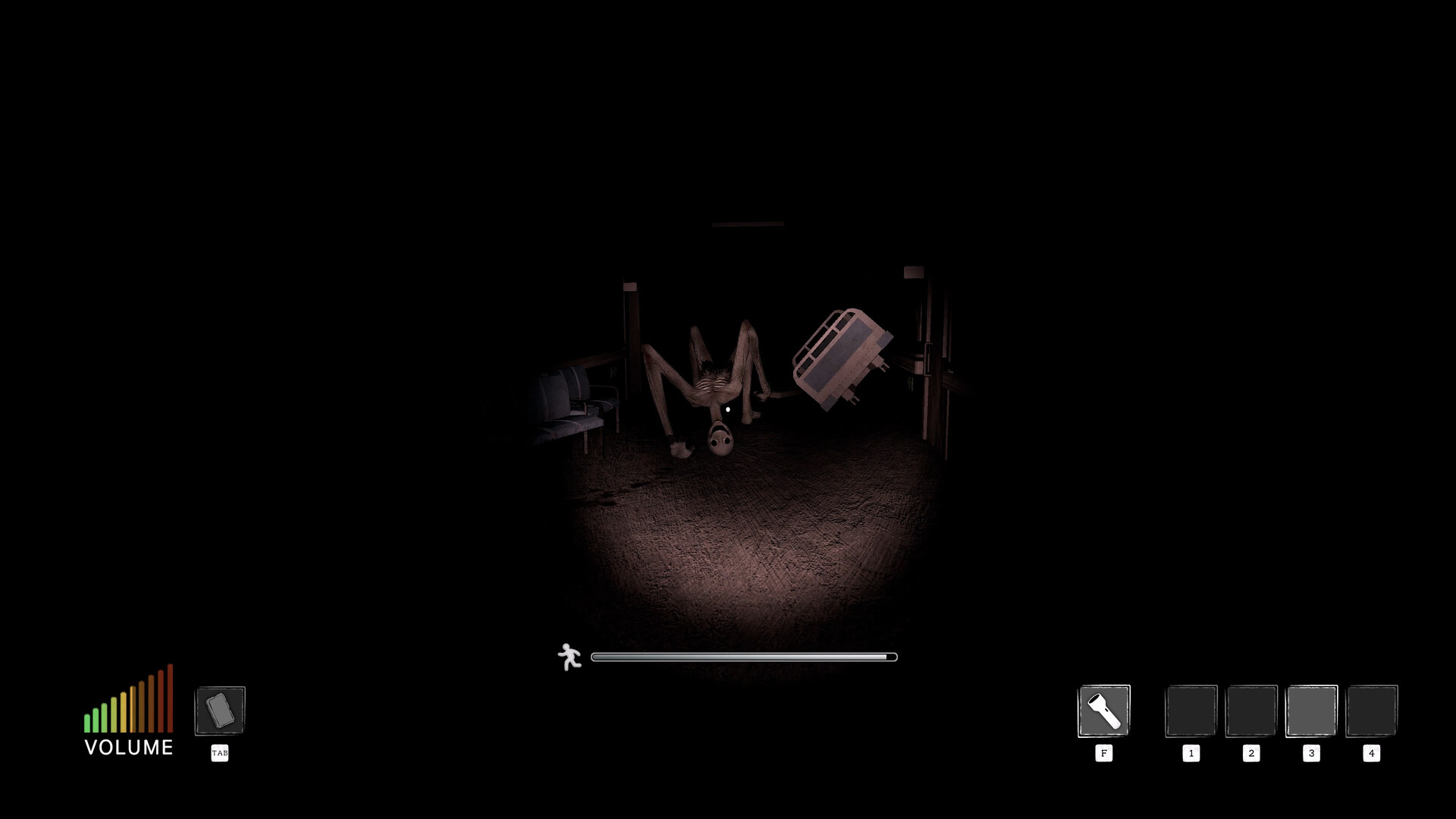 遊戲截圖:充滿科技感卻已荒廢的實驗室內部