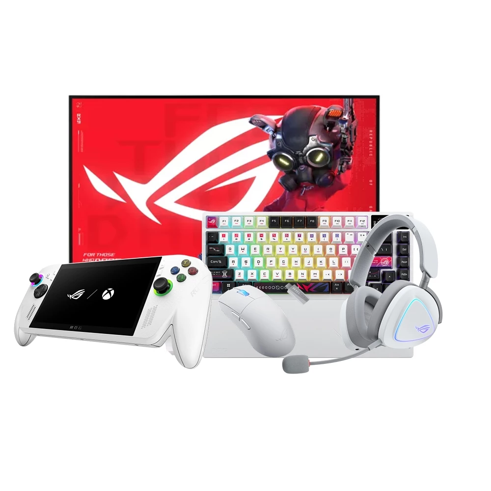 ROG Azoth X 白色機械鍵盤展示