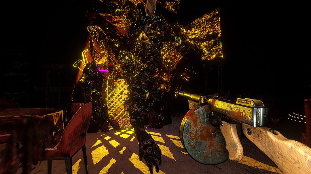 與怪物對峙的畫面