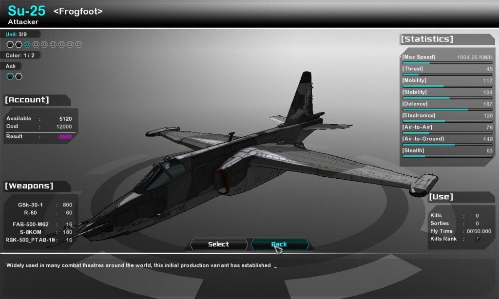 遊戲中提供多樣化的機體選擇