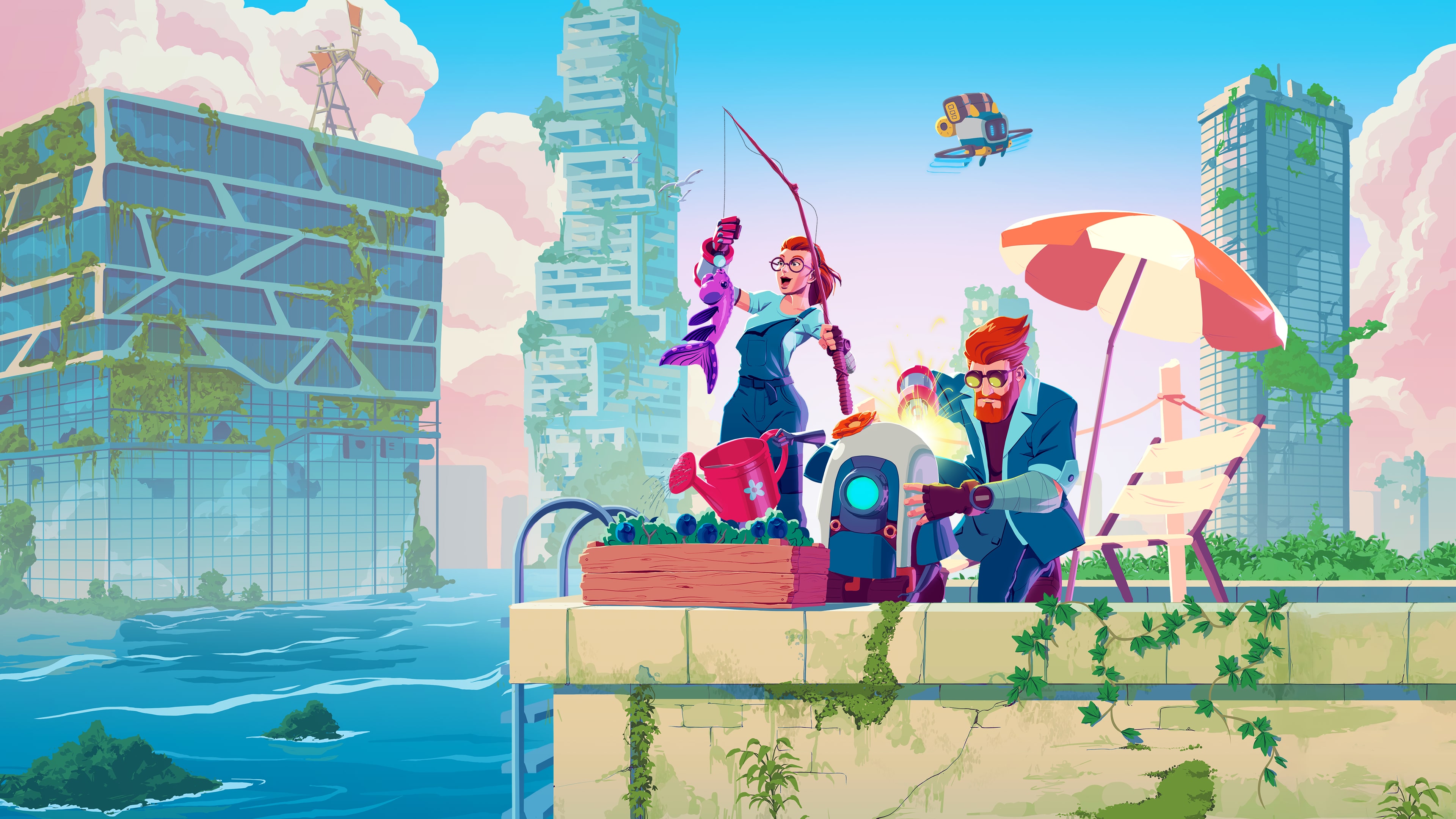 《我是未來：悠閒末日生活》主視覺圖