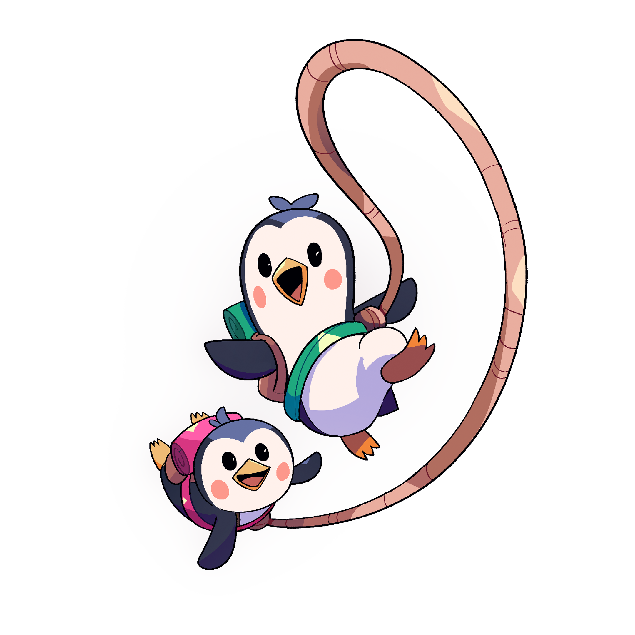 可愛的主角企鵝