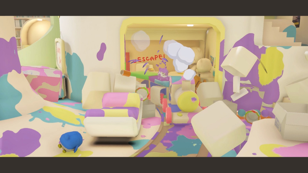 遊戲實際畫面:在客廳盡情搗亂