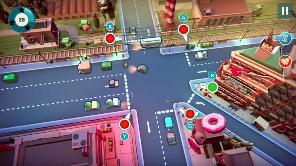 低多邊形風格的城市景觀