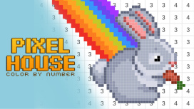 Pixel House: Color by Number