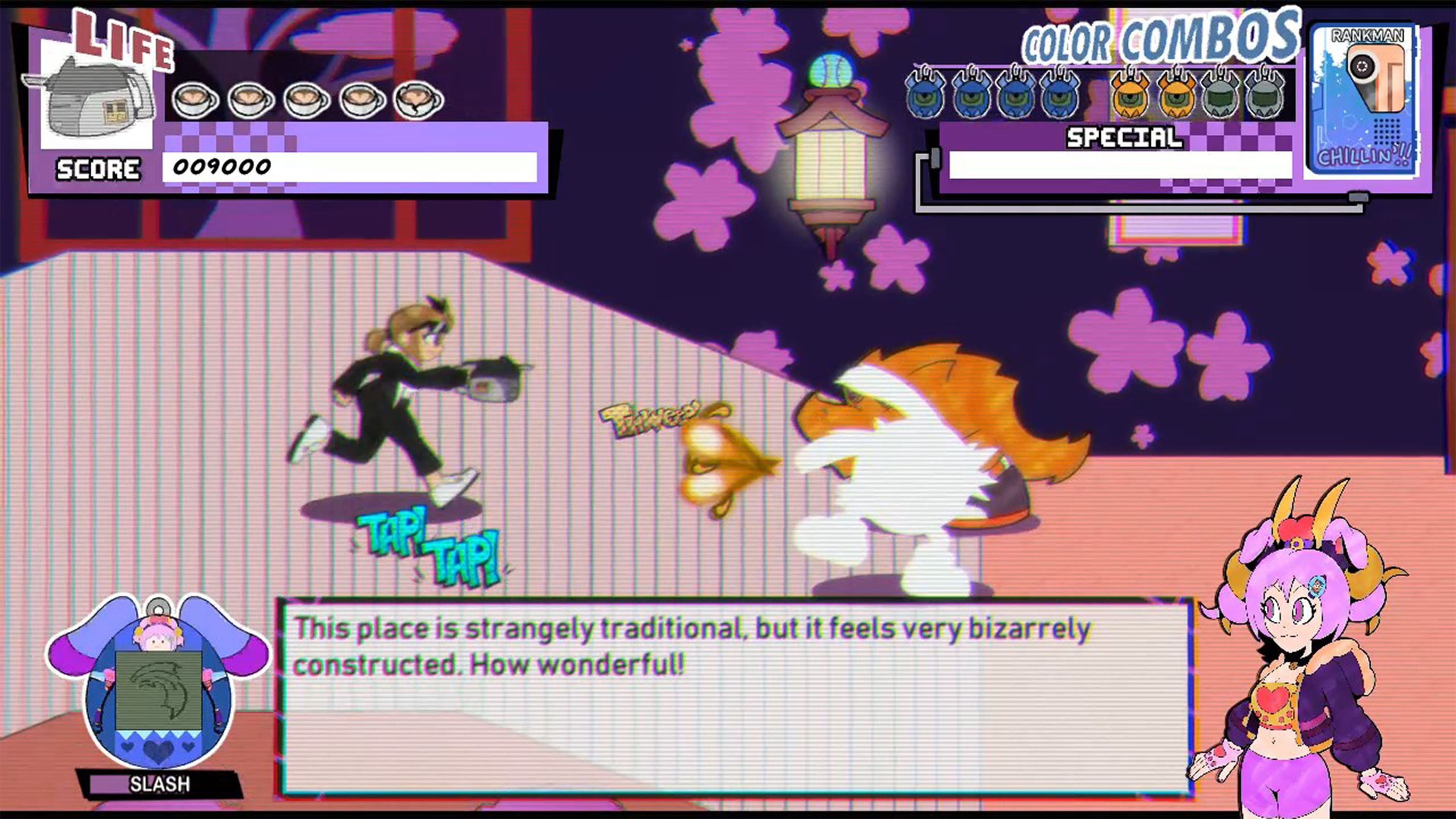 激烈的音樂節奏戰鬥場景