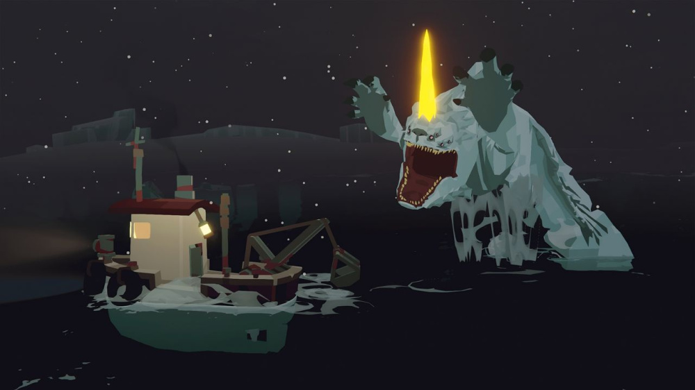 DREDGE 遊戲畫面 - 深夜海面