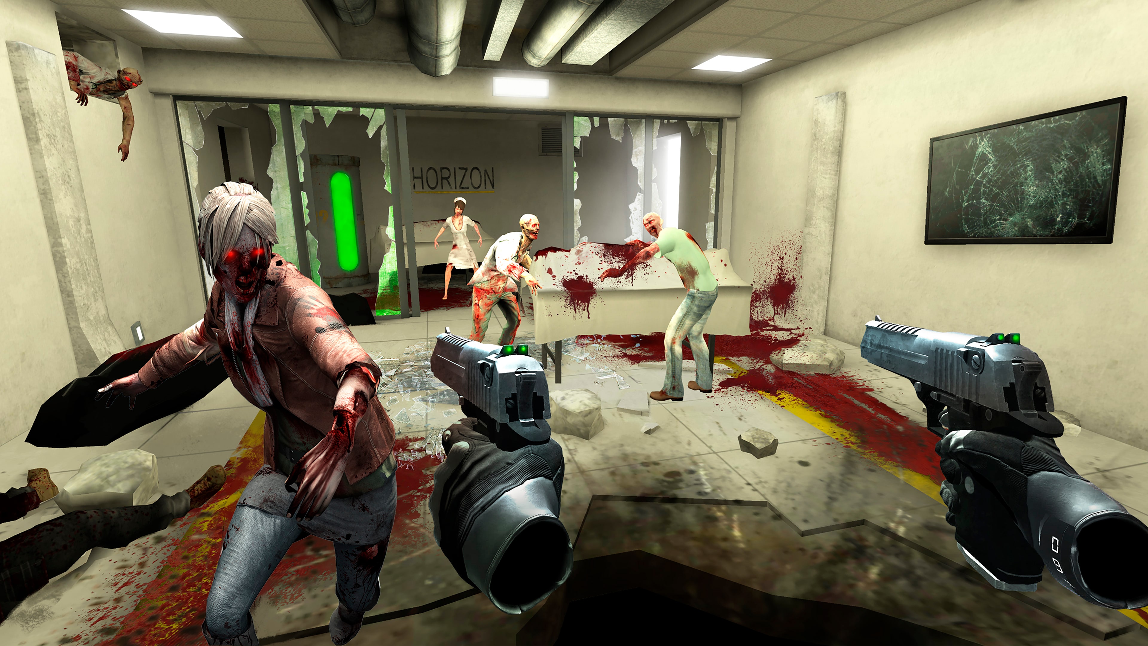 在充滿科技感的場景中戰鬥