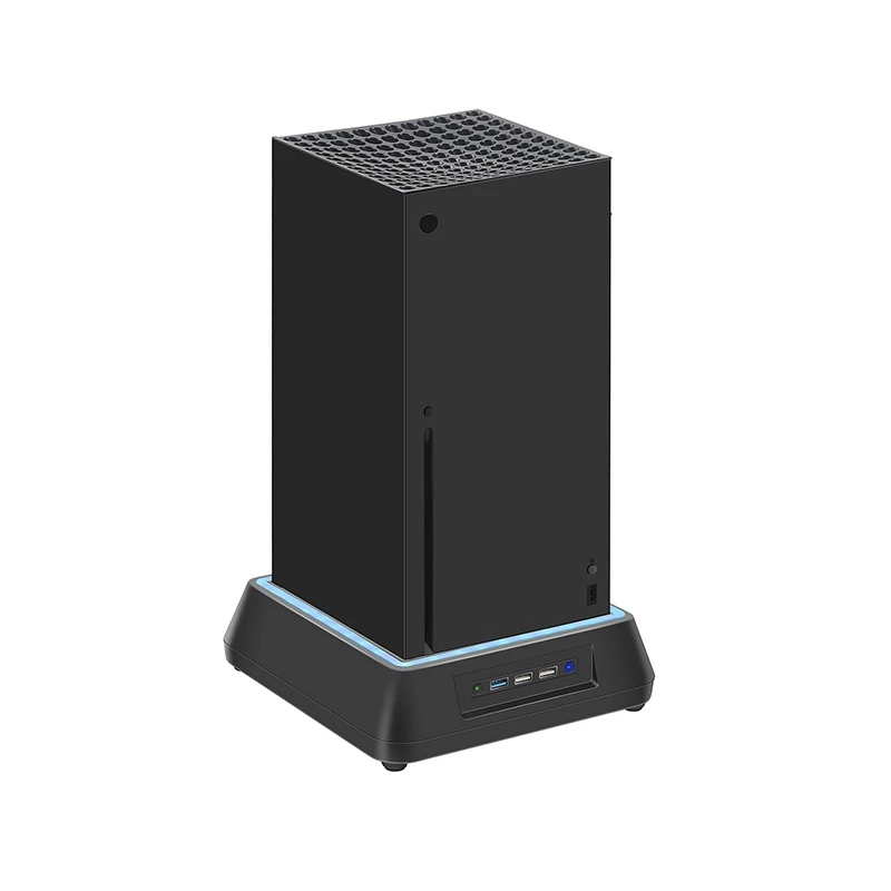 厚款底座與 Xbox Series X 黑白主機搭配效果